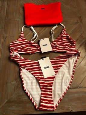 UGA colors!!! Brand new Triangle bikini